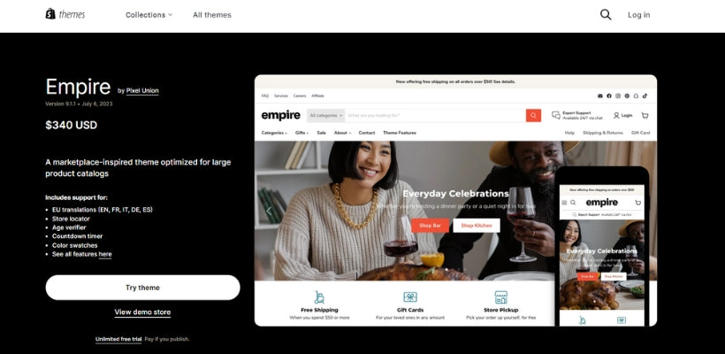 The Ultimate Guide to Empire Theme Shopify: Features, Pros, Cons and Customization