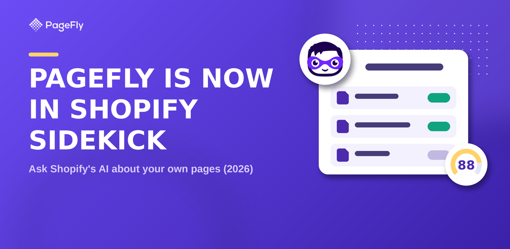 PageFly Is Now in Shopify Sidekick: Ask Shopify's AI About Your Own Pages (2026)
