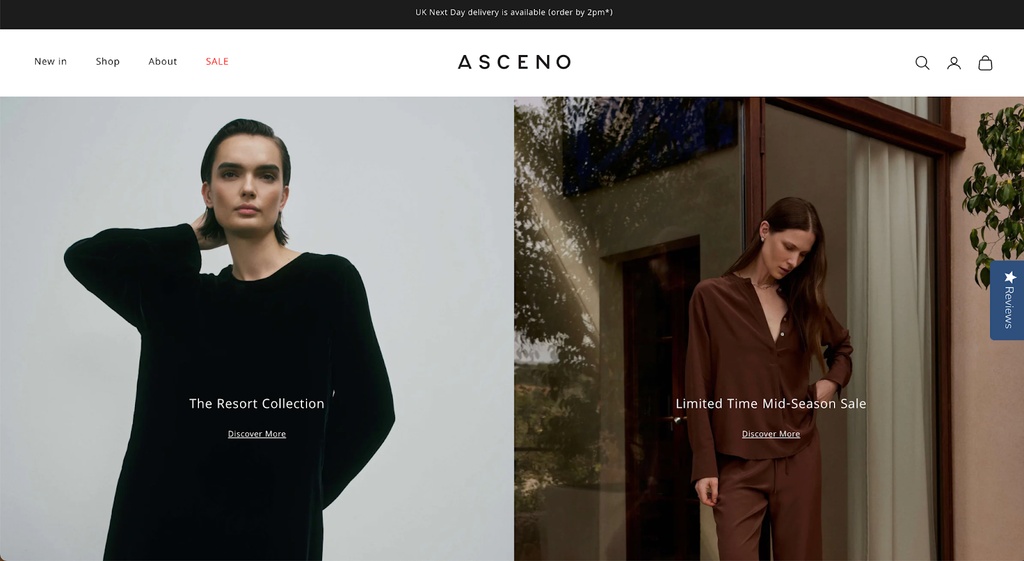 Running asceno.com through the PageFly Shopify theme detector