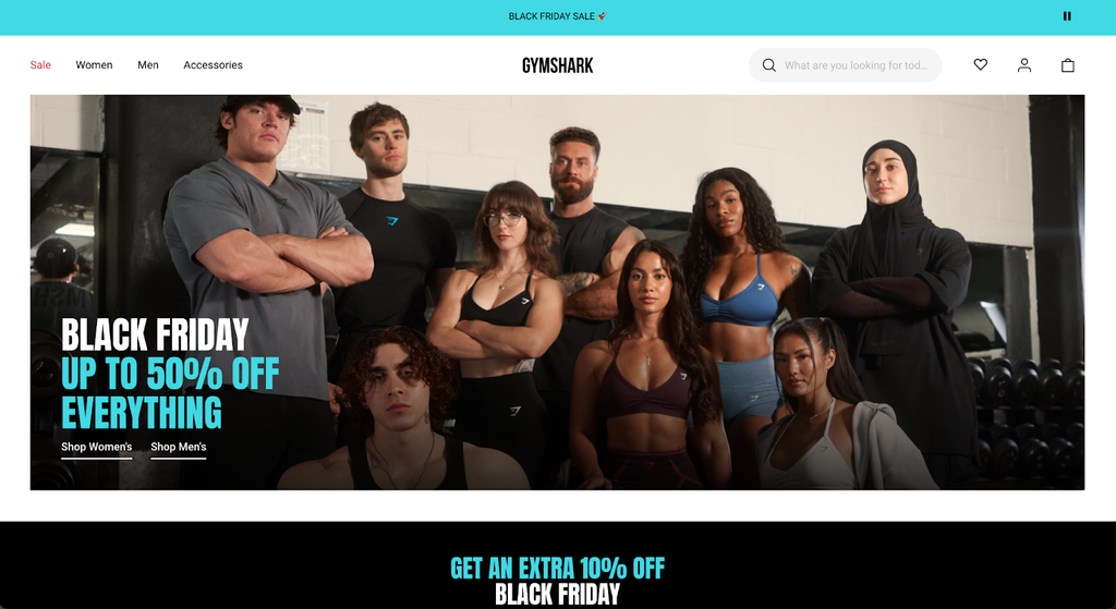 Running gymshark.com through the PageFly Shopify theme detector