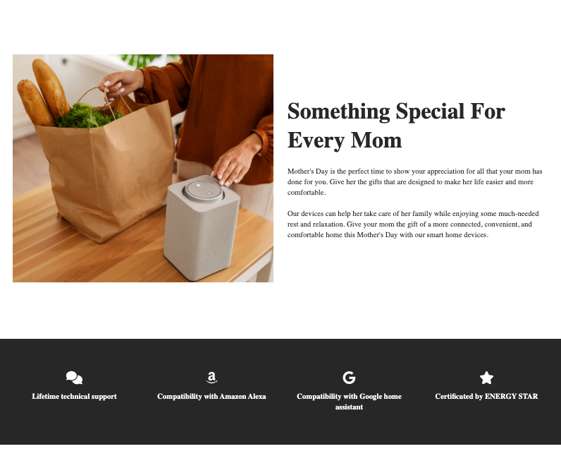 shopify landing page template