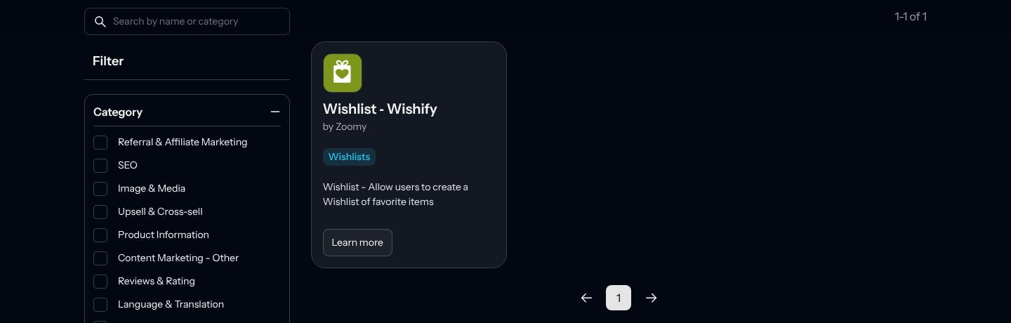 PageFly integrations directory filtered by the Wishlists category