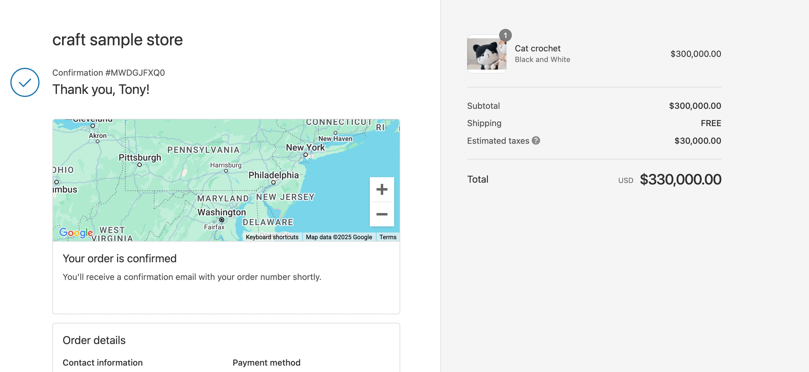 shopify thank you landing page